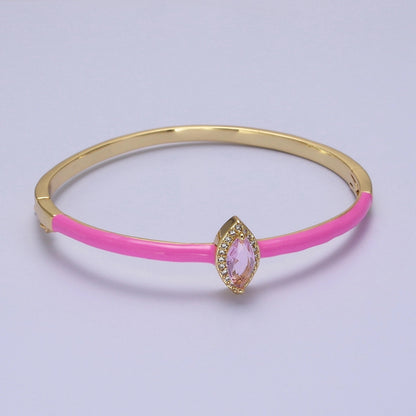 Marquise Gem Bangle Bracelet