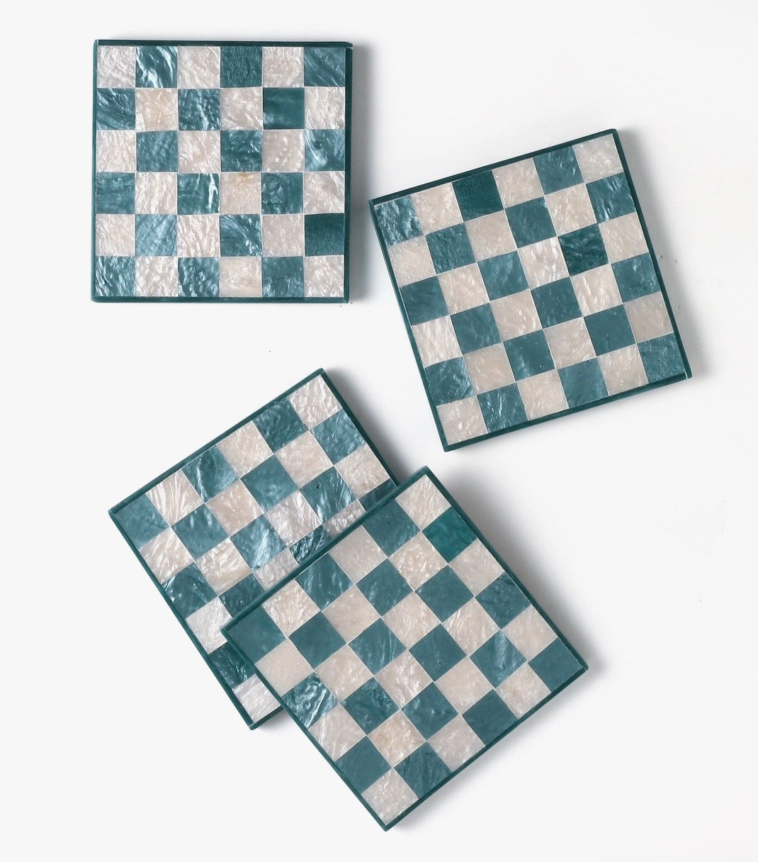 Checkered Coaster Set