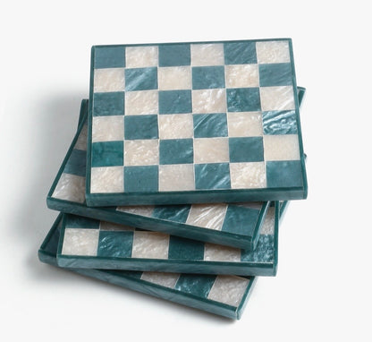 Checkered Coaster Set