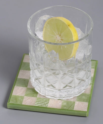 Checkered Coaster Set