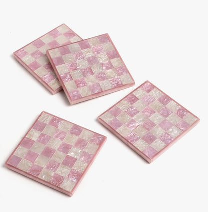 Checkered Coaster Set