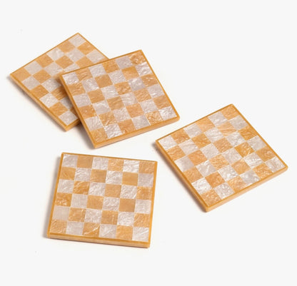 Checkered Coaster Set