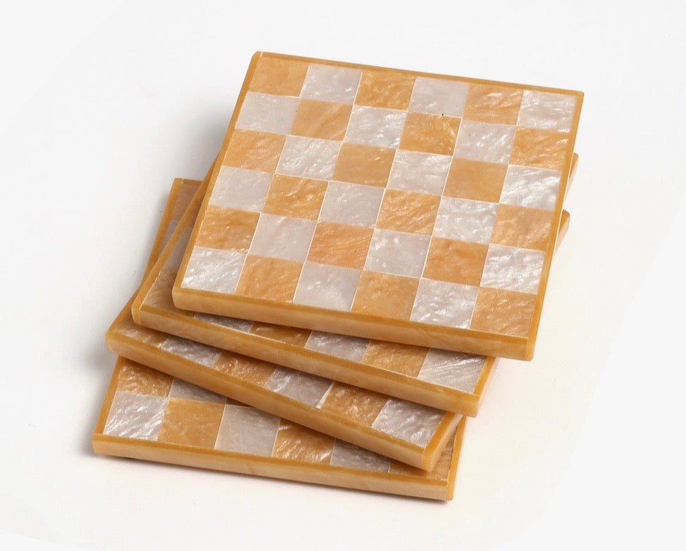 Checkered Coaster Set