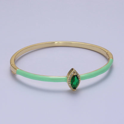 Marquise Gem Bangle Bracelet