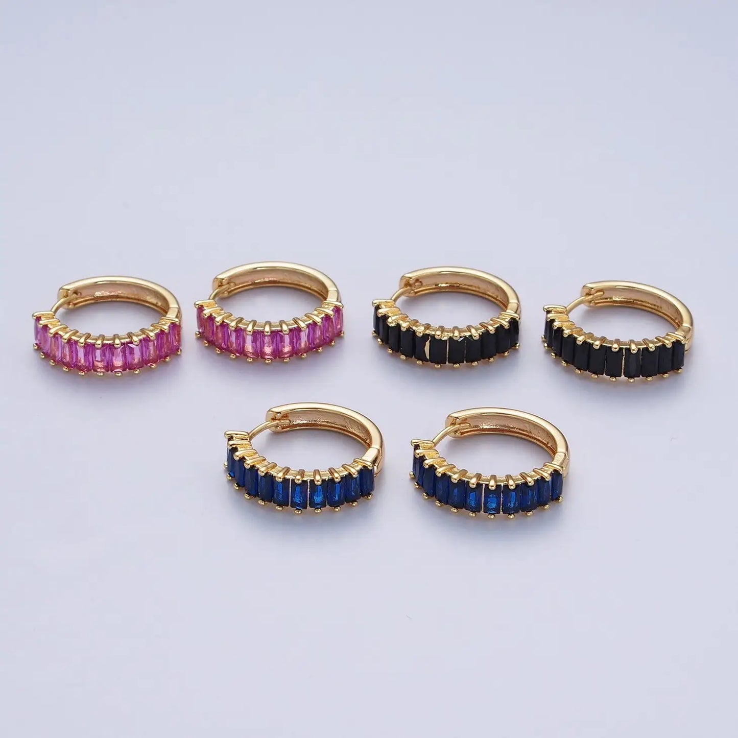 Bejeweled Huggie Hoop Earrings