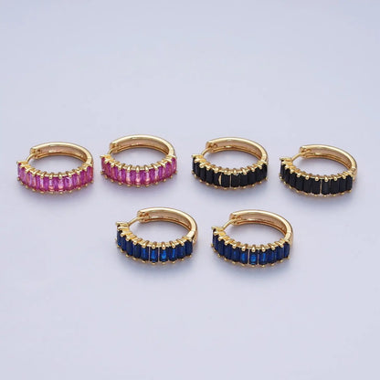 Bejeweled Huggie Hoop Earrings