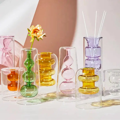 Colorful Nordic Hydroponic Glass Vase